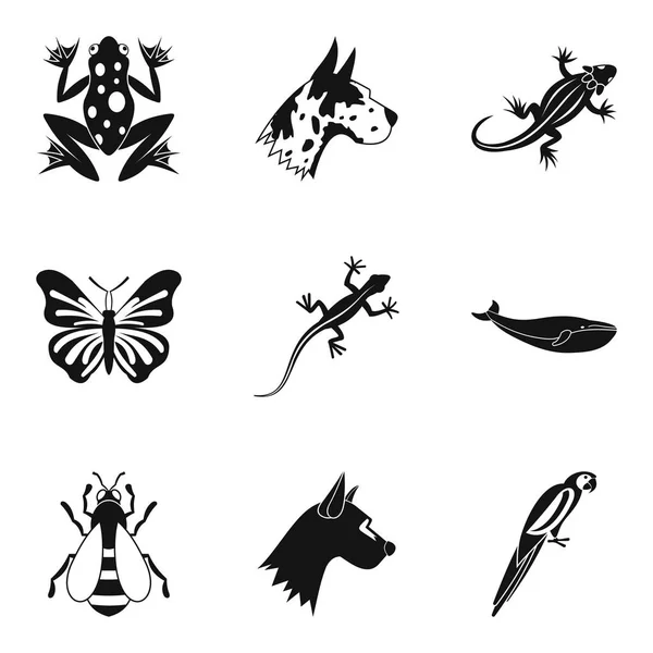 Bug icônes ensemble, style simple — Image vectorielle