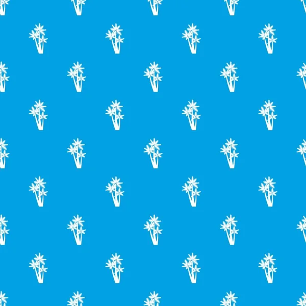 Kesintisiz mavi üç tropikal palmiye ağaçları desen