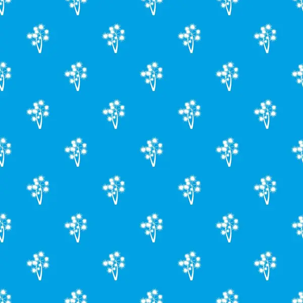 Dikenli palmiye desen kesintisiz mavi