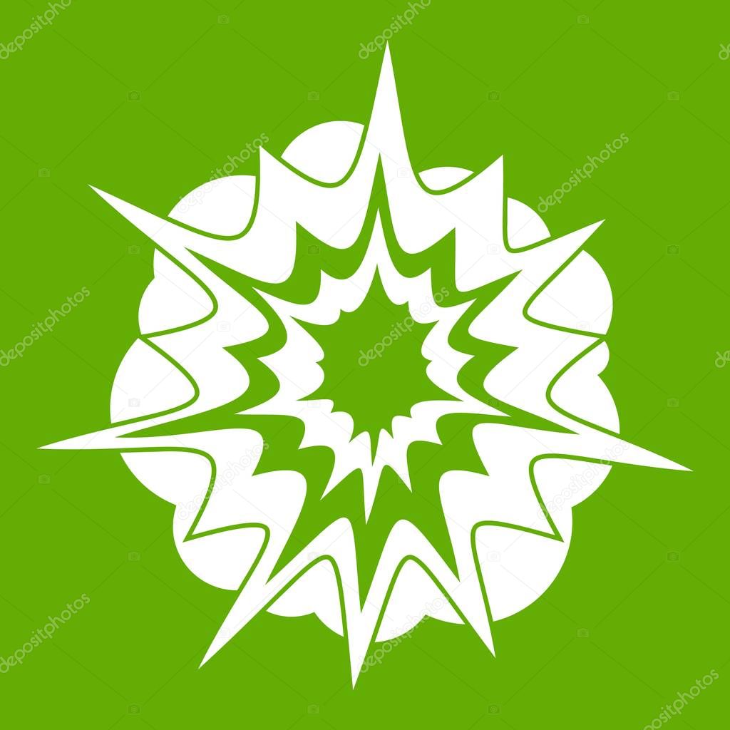 Fire explosion icon green