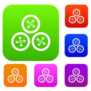 Dikiş için düğmeleri koleksiyonu ayarla