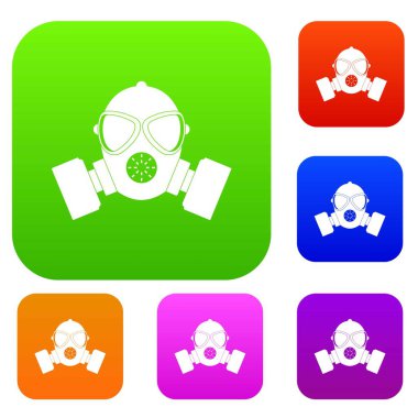 Gaz maskesi renk koleksiyonu ayarla