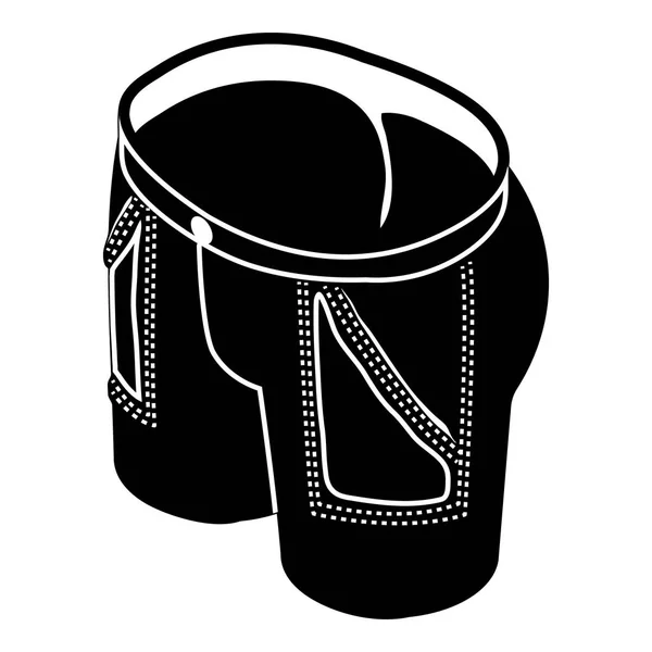 Jeans pictogram, eenvoudige stijl — Stockvector