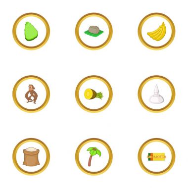 Sri Lanka öğe simgeler kümesi, karikatür tarzı