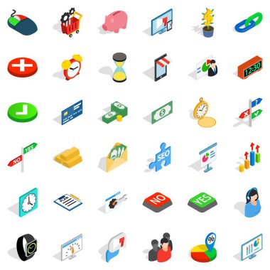 Düğme simgeler kümesi, izometrik stili