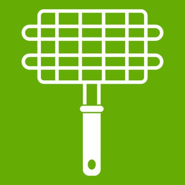 Paslanmaz Barbekü Izgara kamp sepet simgesi yeşil