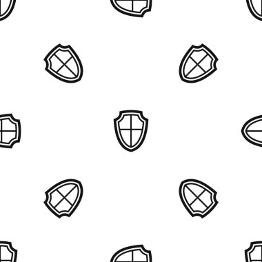 Kalkan desen sorunsuz siyah