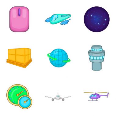 Stratosfer Icons set, karikatür tarzı