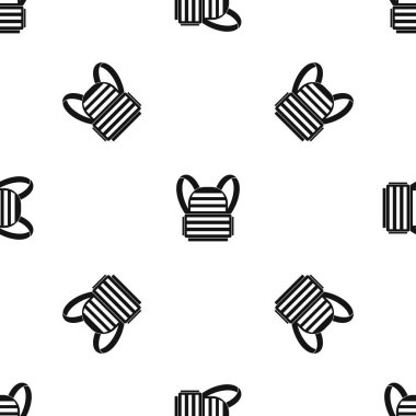 Askeri sırt deseni sorunsuz siyah