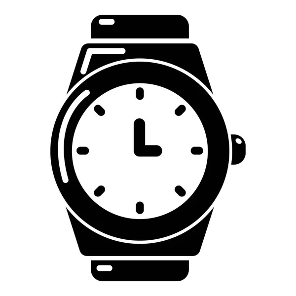 Náramkové hodinky ikona, jednoduchý styl — Stockový vektor