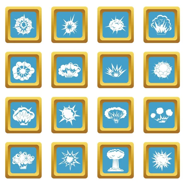 Patlama simgeler gök mavisi