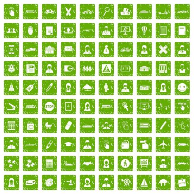 grunge yeşil set 100 başlatma simgeleri