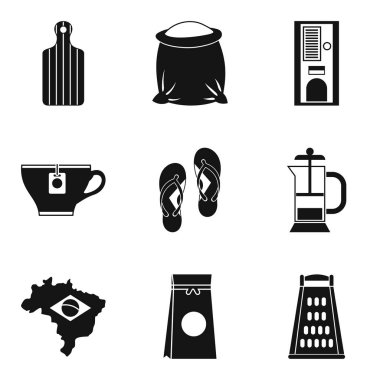Brezilya kahve simge seti, basit tarzı