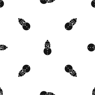 Kardan adam desen sorunsuz siyah