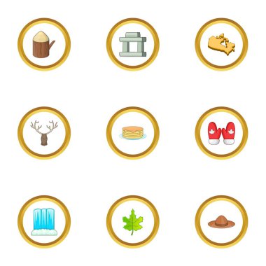 Ottawa Icons set, karikatür tarzı