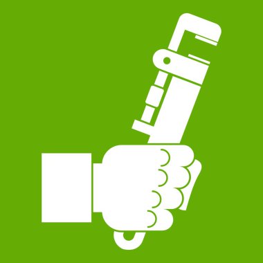 Adam el simgesi yeşil demir testeresi