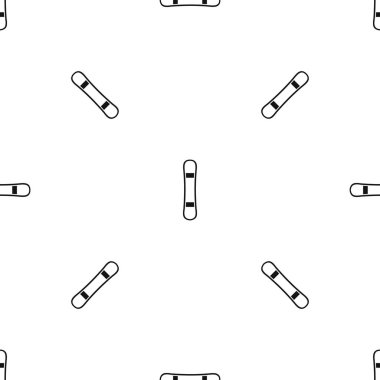 Snowboard spor kurulu desen sorunsuz siyah