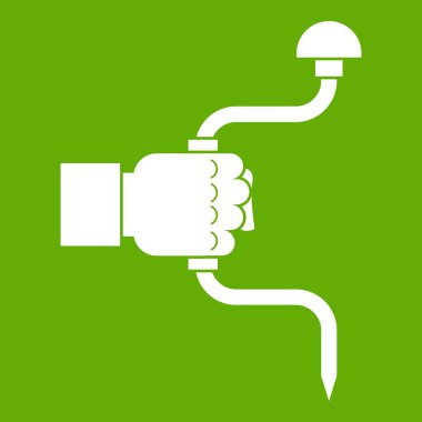 Vintage el matkap adam el simgesi yeşil