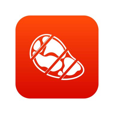 Biftek simgesi dijital kırmızı