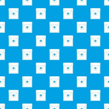 Düğme desen kesintisiz mavi kapak cep