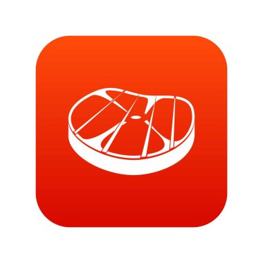 Biftek simgesi dijital kırmızı