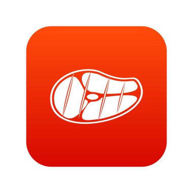 Biftek simgesi dijital kırmızı