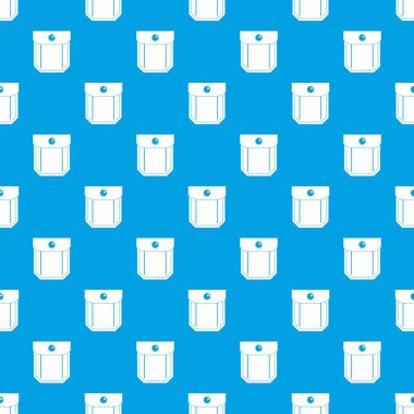 İle cep kapak ve düğme desen kesintisiz mavi