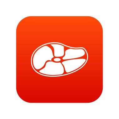 Biftek simgesi dijital kırmızı