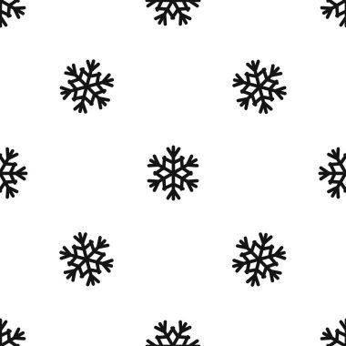 Kar tanesi desen sorunsuz siyah