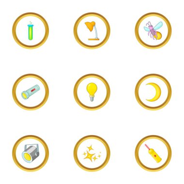 Işık Icons set, karikatür tarzı kaynakları
