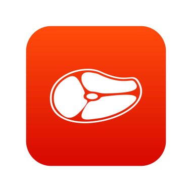 Biftek simgesi dijital kırmızı