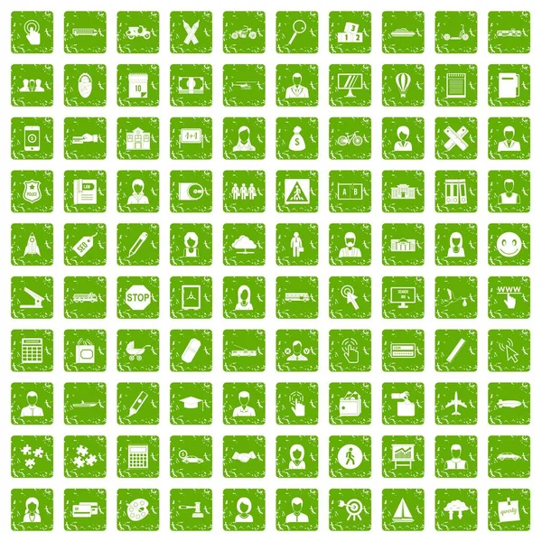 grunge yeşil set 100 başlatma simgeleri