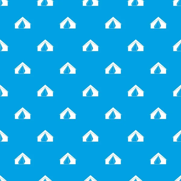 Modèle ouvert de tente sans couture bleu — Image vectorielle