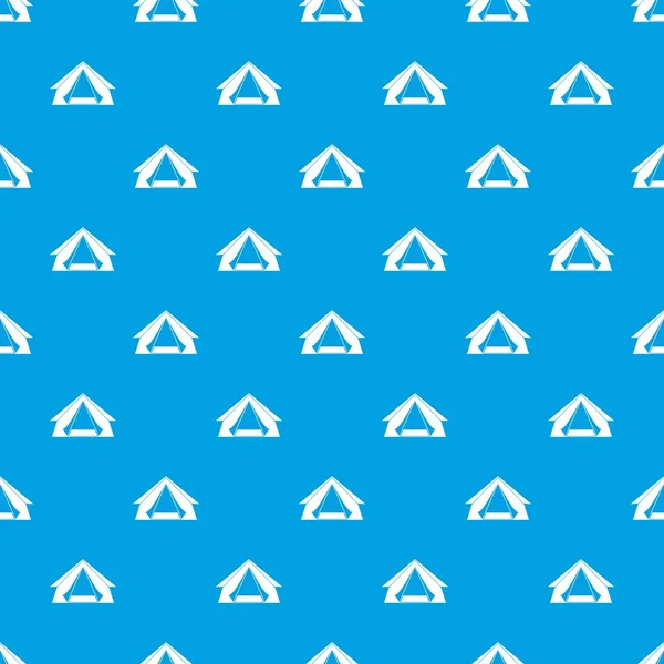 Turist çadır desen kesintisiz mavi