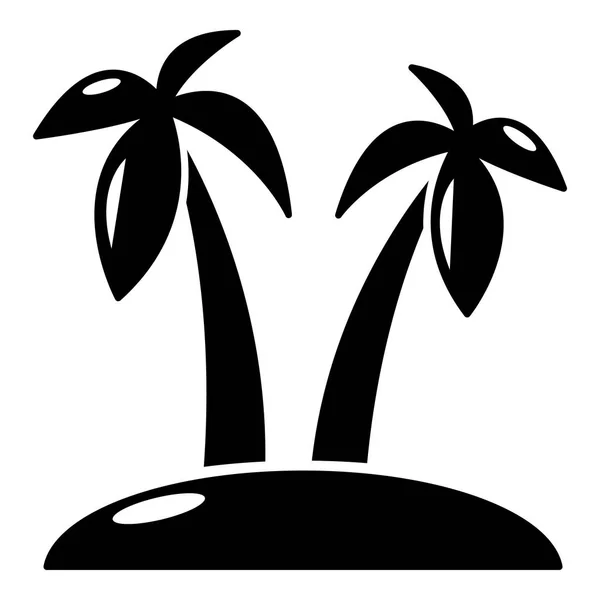 Icono de isla tropical, estilo simple — Vector de stock