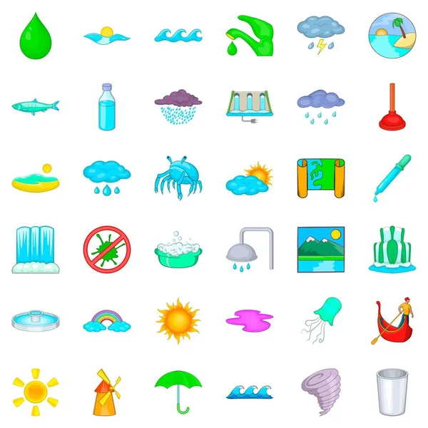 Duş Icons set, karikatür tarzı