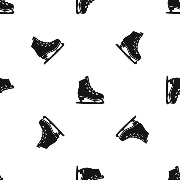 Skates pattern seamless black — Stock Vector