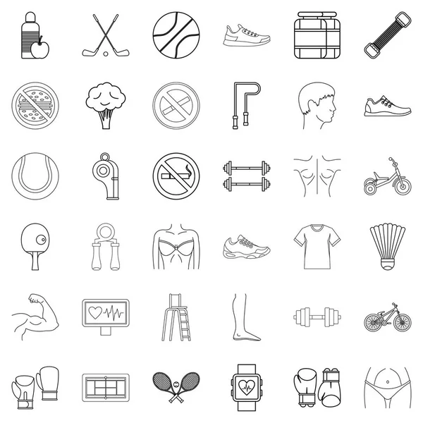 İnce Icons set, anahat stili