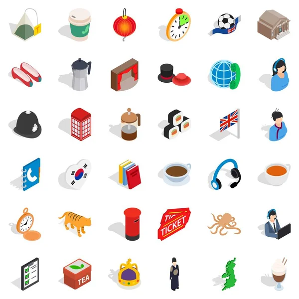 Tablet Icons set, izometrik stili