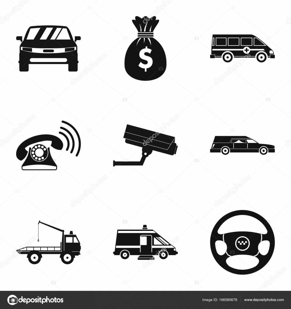 Transfer icons set, simple style ⬇ Vector Image by © ylivdesign