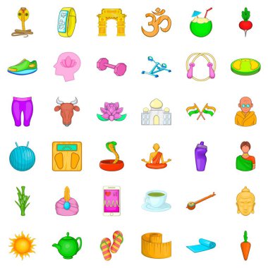 Yılan Icons set, karikatür tarzı