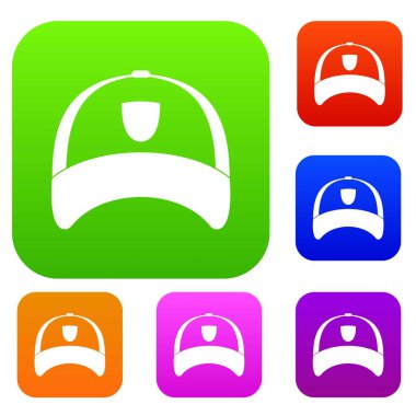 Kış şapka renk koleksiyonu ayarla