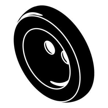 Moda giysiler düğme simgesi, basit tarzı