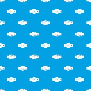 Oval kemer tokası desen kesintisiz mavi