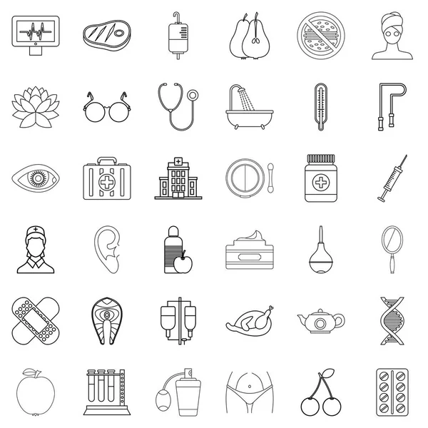 Şırınga Icons set, anahat stili