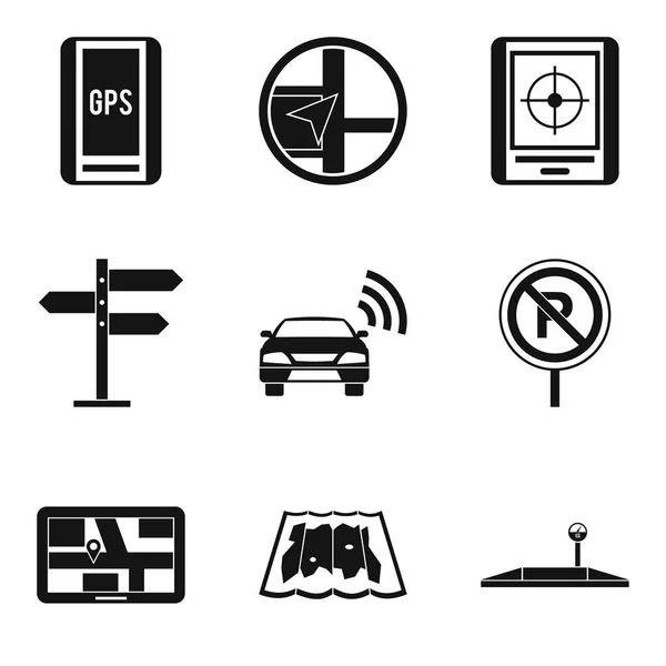 Conjunto de iconos de señal, estilo simple — Vector de stock