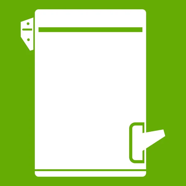 Trash can ikona zelená — Stockový vektor