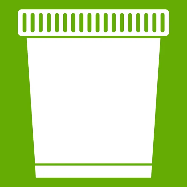 Lixo lata ícone verde —  Vetores de Stock