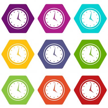 Renk altı yüzlü Icon set izle