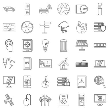 Analiz Icons set, anahat stili